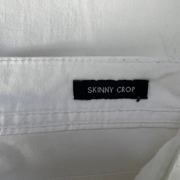 Calvin Klein Skinny Crop Mid-Rise White Denim Jeans Size 2 - Picture 3 of 13